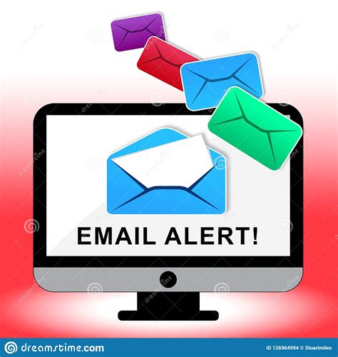 Malicious Emails Spam Malware Alert 2d Illustration Stock Illustration