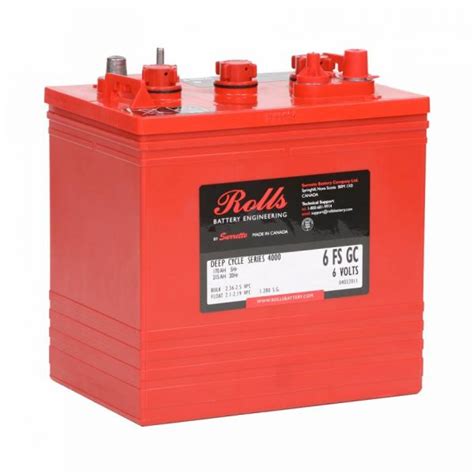 Rolls 6 Fs 215 6v 215ah Flooded Group Size Gc2 Deep Cycle Battery