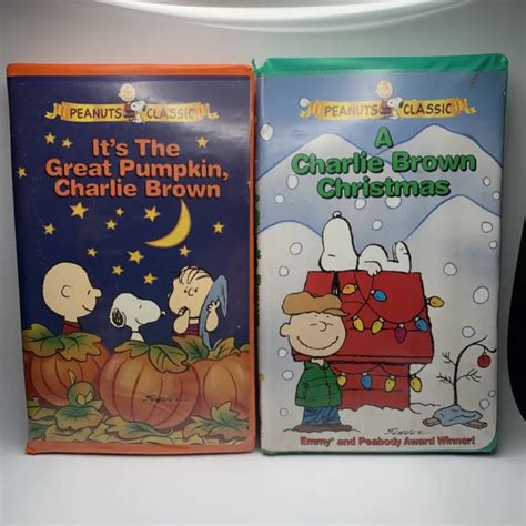 PEANUTS CLASSIC VHS Charlie Brown Christmas Its The Great Pumpkin