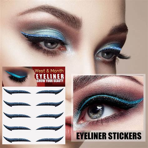 Casfeeja Eye Makeup Stickers Multicolor Double Eyelid Stickers Eye