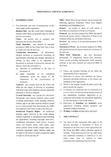 professional services agreement examples  word