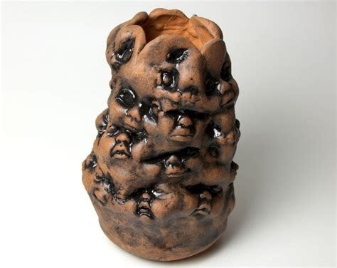 Ceramic Vase A Pile Of Heads Scary Doll Art Etsy