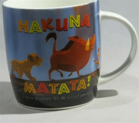 Disney The Lion King Hakuna Matata Coffee Mug Cup Half Moon Bay Bath