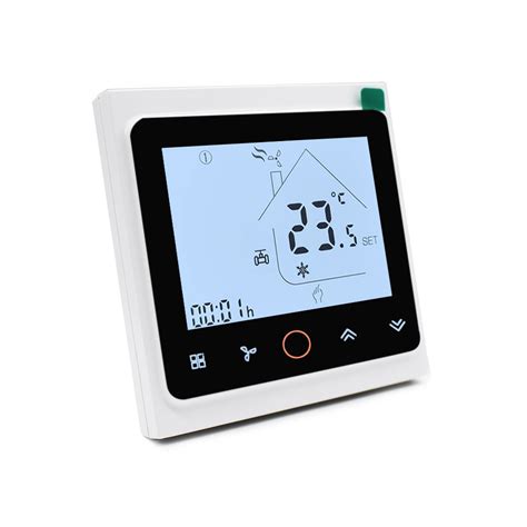 Heat And Cool Valve Output WiFi Programmable Touch Screen Fan Coil Thermostat With External