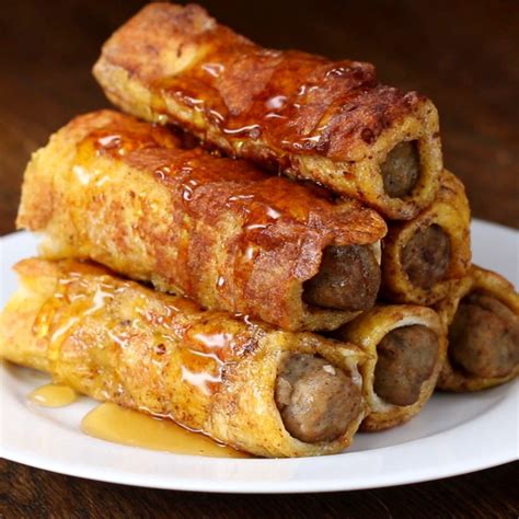 Sausage French Toast Roll Up Recipe By Maklano