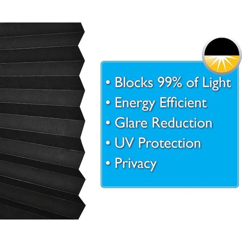 Redi Shade 48 In X 72 In Black Blackout Cordless Pleated Shade In The