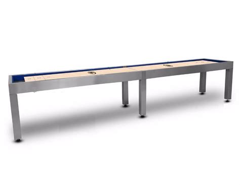 Hudson Brushed Stainless Steel Shuffleboard Table 9 22 Wcustom Fini