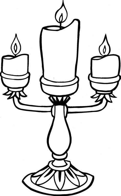 candle coloring pages    print