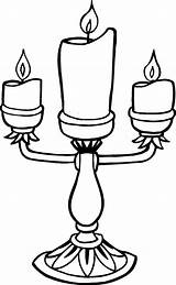 Candle Coloring sketch template