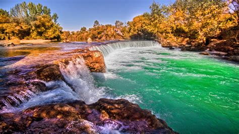 Flowing River With Waterfall 4k Ultra Papel De Parede Hd Plano De