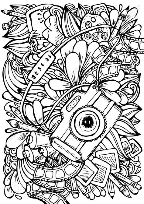 Printable Adult Coloring Pages Camera Jambestlune