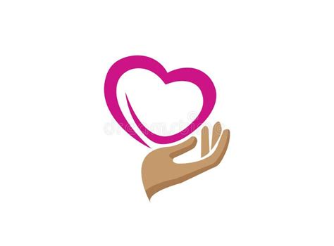Hand And Heart Caring Human Health For Logo Design Illustration Vector