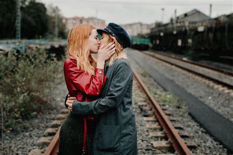 Beautiful Lesbian Couple Shoot On An Abandoned Railway By Stocksy Contributor Thais Ramos