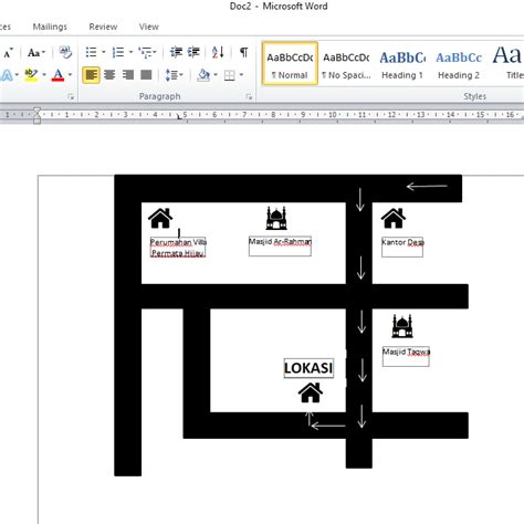 Cara Membuat Denah Lokasi Undangan Dengan Word