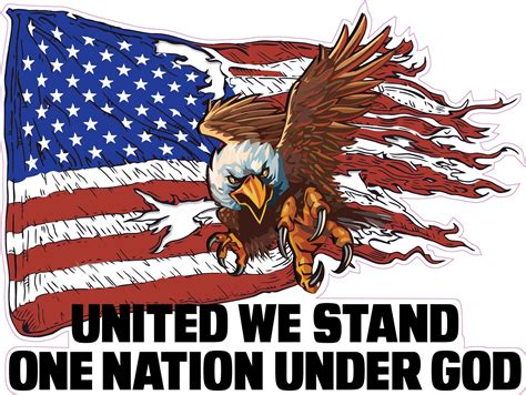 United We Stand One Nation Under God Decal God Decal United We Stand