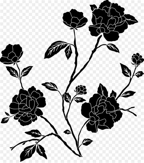 Black And White Flower Png Clip Art Library