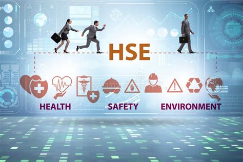 Hse Concept For Health Safety Environment With Businessman Stock Image
