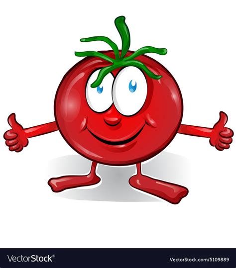 Fun Tomato Cartoon Isolated On White Background Download A Free