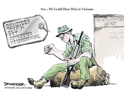 Decembeer 3 2010 Dadt Vietnam War Lt Danziger Political Cartoon