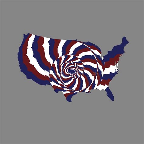 Abstract Style Illustration Of United States Of America Map With Lines