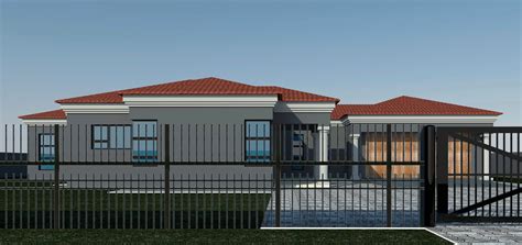 It also comes with a porch to complete a modern look. Tuscan Pool Single Story Mediterranean House Plans One ...