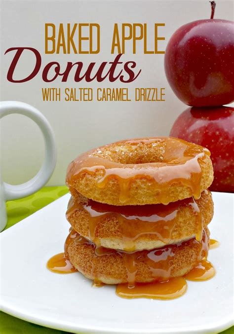 Baked Apple Donuts With Salted Caramel Drizzle Divine Lifestyle