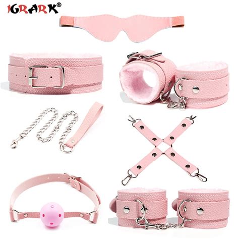 bdsm equipment bondage kits adult games erotic sex toys for women men couples handcuffs leather