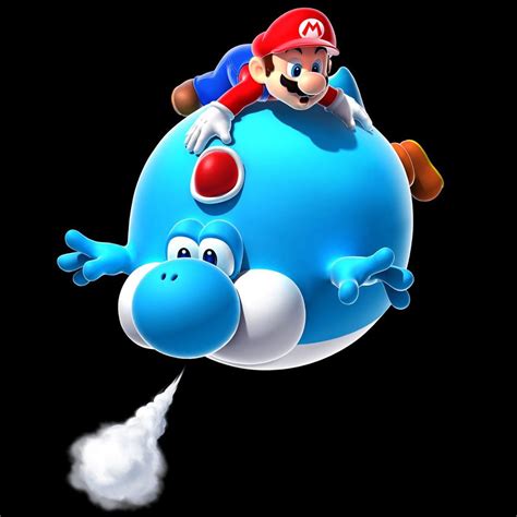 Mario And Balloon Yoshi Characters And Art Super Mario Galaxy 2 Super