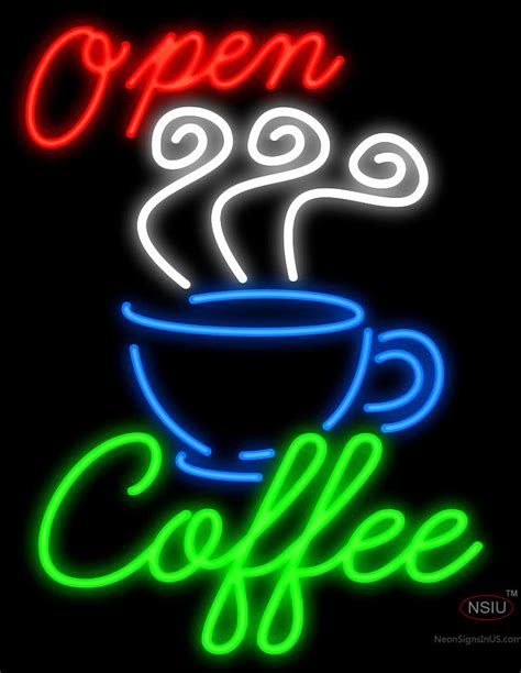 Coffee Neon Sign Pictures Coffee Wcup Custom Neon Sign Real Glass