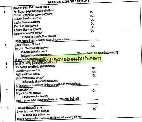 Tratamiento Contable De Las Acciones De Bonificación