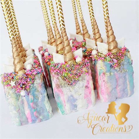 Unicorn Rice Crispy Treats For A Magical Unicorn Party Sweets By