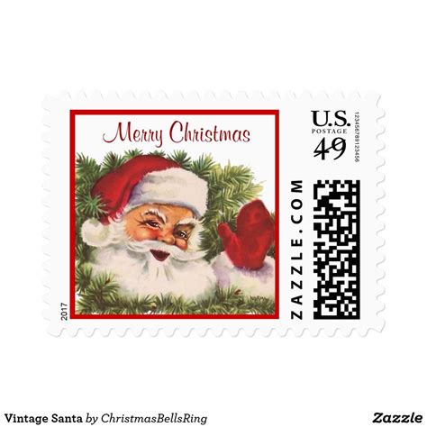 Vintage Santa Postage With Images Vintage Santas Christmas Stamps Postage