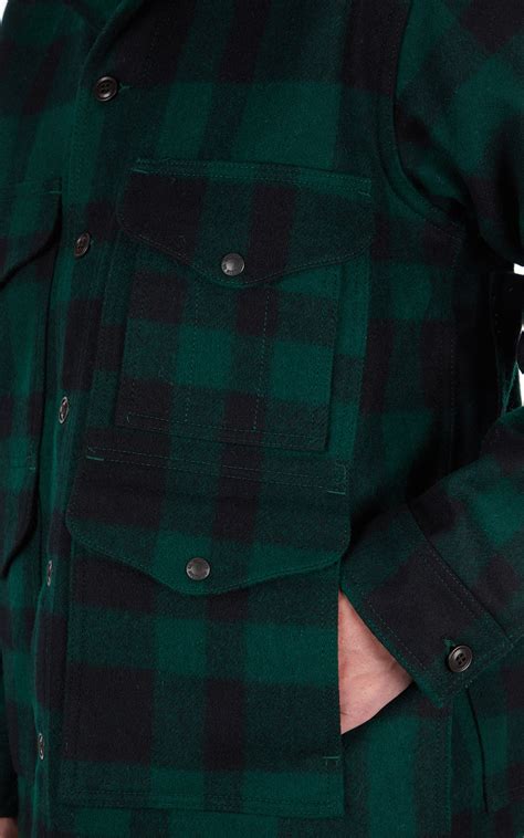 Filson Mackinaw Wool Cruiser Jacket Greenblack Plaid Cultizm