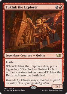 However, since they have different names, one of each may coexist without being affected by the legend rule. Tuktuk the Explorer - Creature - Cards - MTG Salvation
