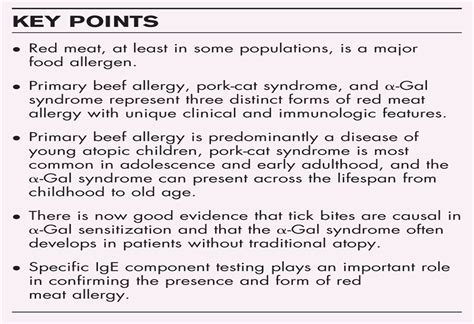 Red Meat Allergy In Children And Adults Current Opinion In Allergy