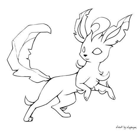 Pokemon Pictures Coloring Pages Leafeon Printable Averietusimon