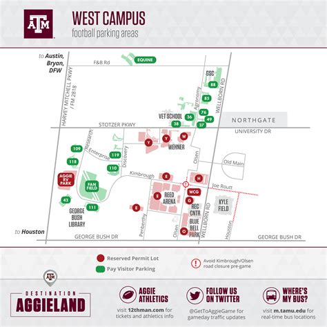 Texas A M Football Parking Map Printable Maps