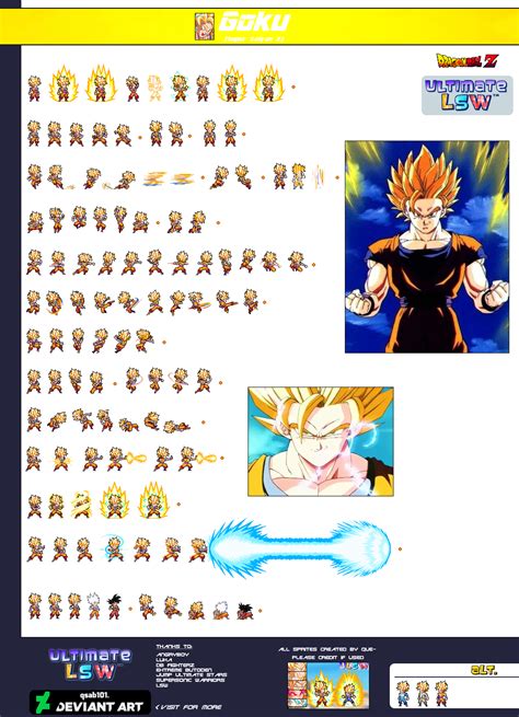 Super Saiyan 2 Goku Ulsw Sprite Sheet By Songoku0911 On Deviantart