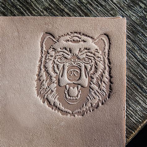 Delrin Leather Stamp Grizzly Bear Etsy In 2021 Leather Stamps