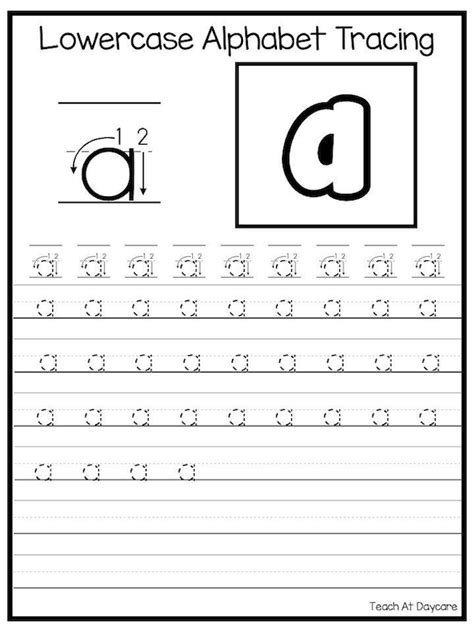 26 Printable Lowercase Alphabet Tracing Worksheets Etsy