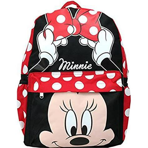 Disney Backpack Disney Minnie Mouse Face All Print 16 School Bag