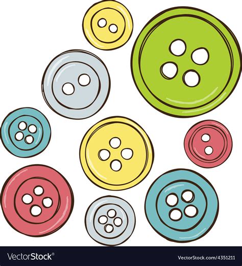 Colored Buttons Royalty Free Vector Image Vectorstock