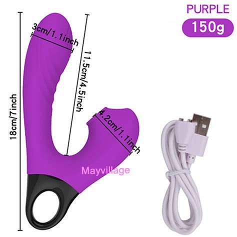 Clit Sucking Vibrator G Spot Flapping Vibrating Dildo Massager Sex Toy