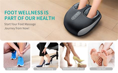 Nekteck Foot Massager Machine With Heat Deep Kneading Shiatsu Foot Massager With