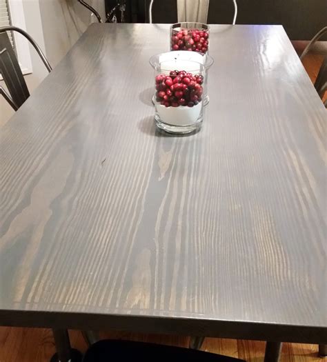 Cabinet stain colors can influence the look of your room. Gray Gel Stained Table | General Finishes Design Center
