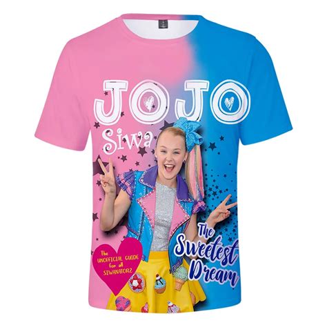 Jojo Siwa 3d T Shirts For Girls Jojos Bizarre Adventure Short Sleeve