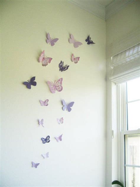 16 3d Wall Butterflies Purple Violet Lavender Butterfly