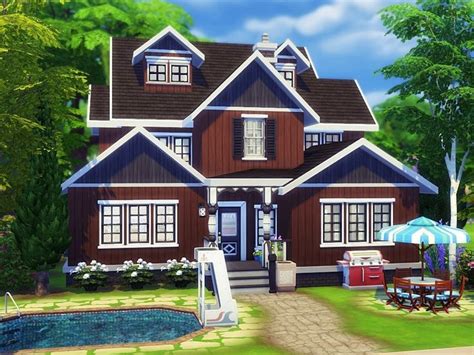 Chocolate Cherry Is A Cozy Suburban House Built On 30x20 Lot In Willow