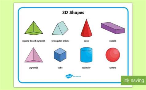 3d Shape Word Mat 3d Shape Math Activities 3d Shapes Activities