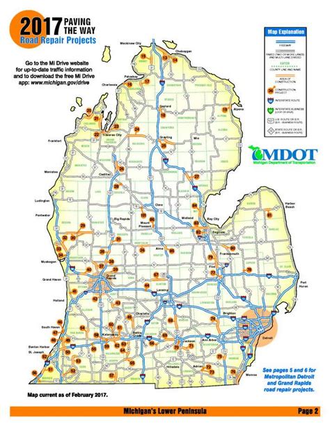 Mdot Traffic Map Color 2018